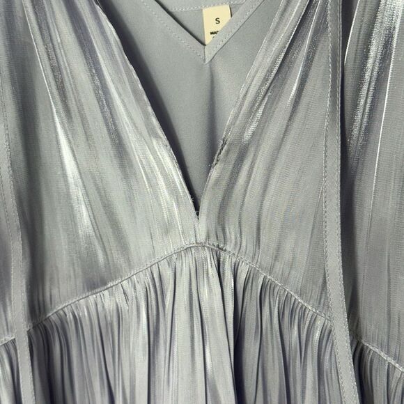 Cinq a Sept Lavender Purple Phyllis Bracelet Sleeve Gathered Pleated Blouse - Picture 14 of 16